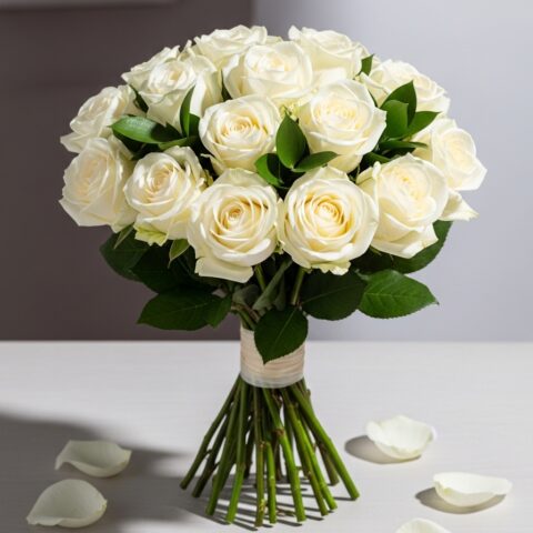 Beyaz Gül Çiçek Tasarımı #001