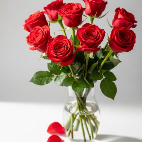 El Yapımı Kırmızı Gül Çiçek Tasarımı #001