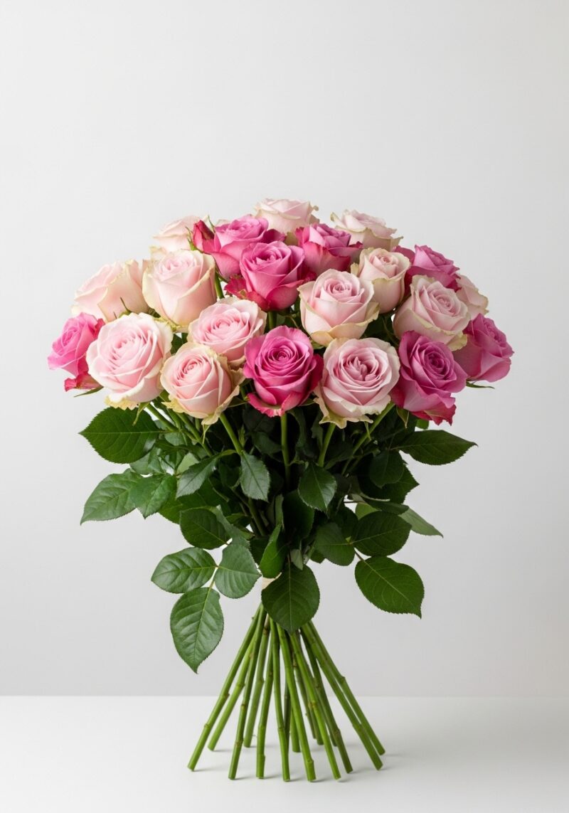 Klasik Pembe Gül Buketi #002