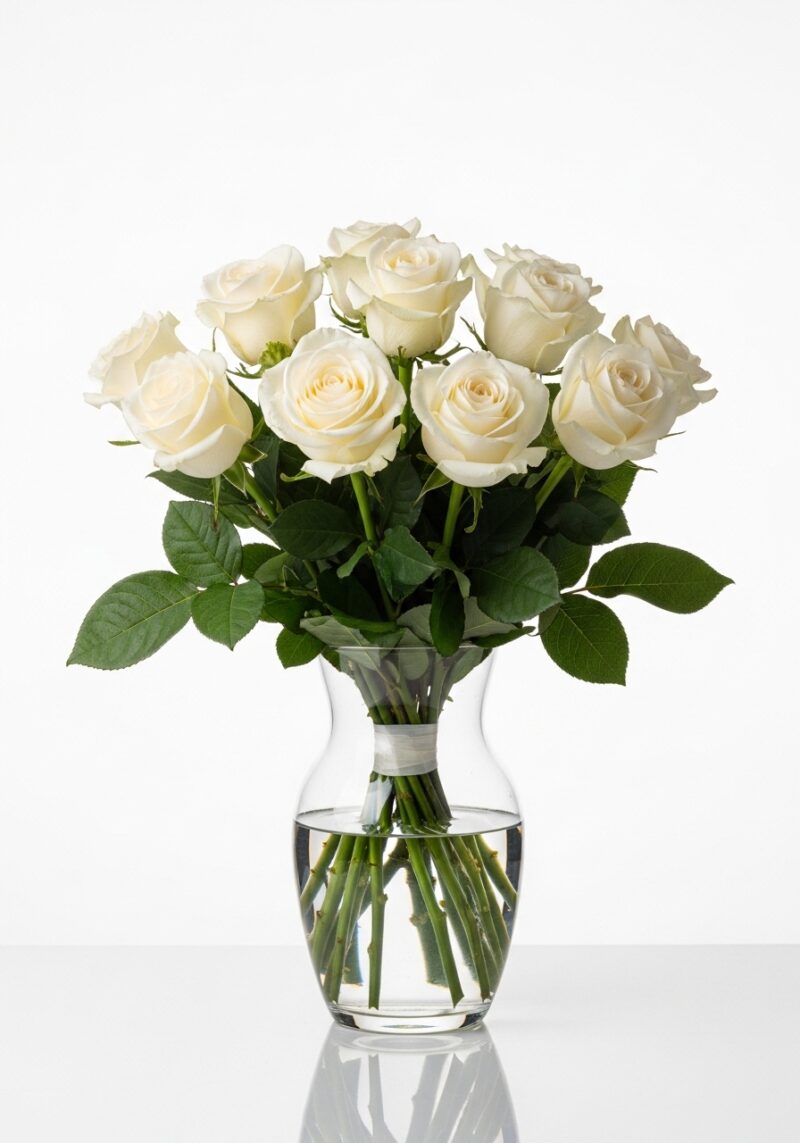 Beyaz Gül Kompozisyonu #002