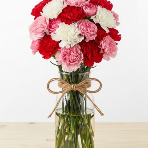 Klasik Karanfil Çiçek Tasarımı #003