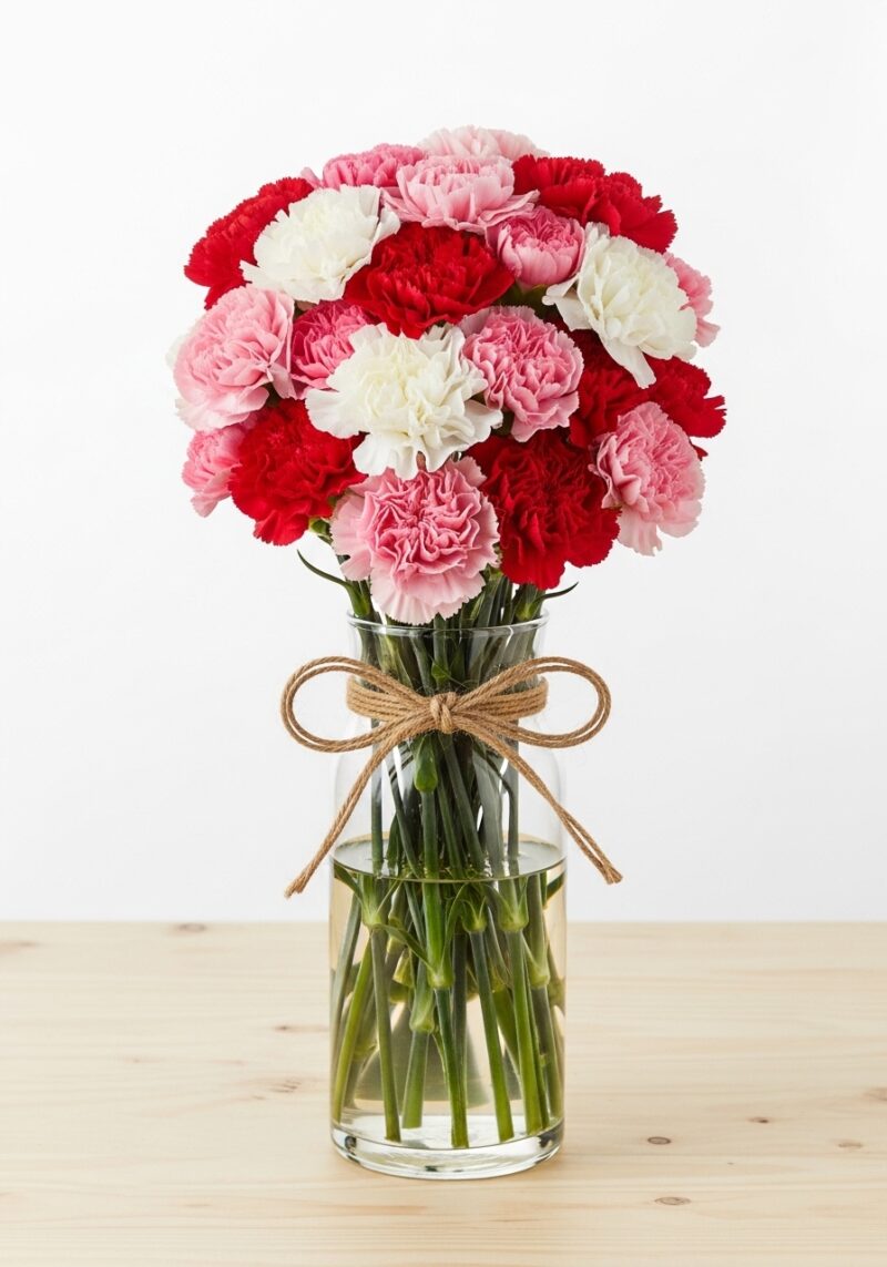 Klasik Karanfil Çiçek Tasarımı #003