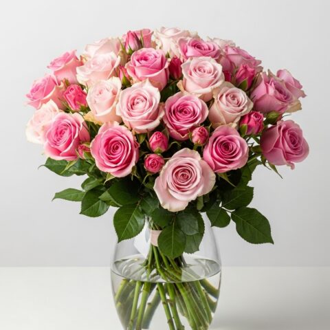 Premium Pembe Gül Kompozisyonu #003