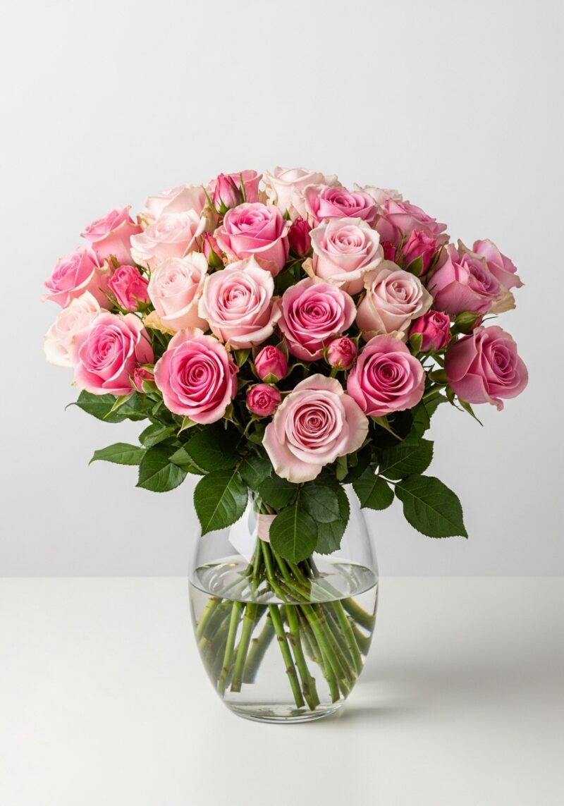 Premium Pembe Gül Kompozisyonu #003