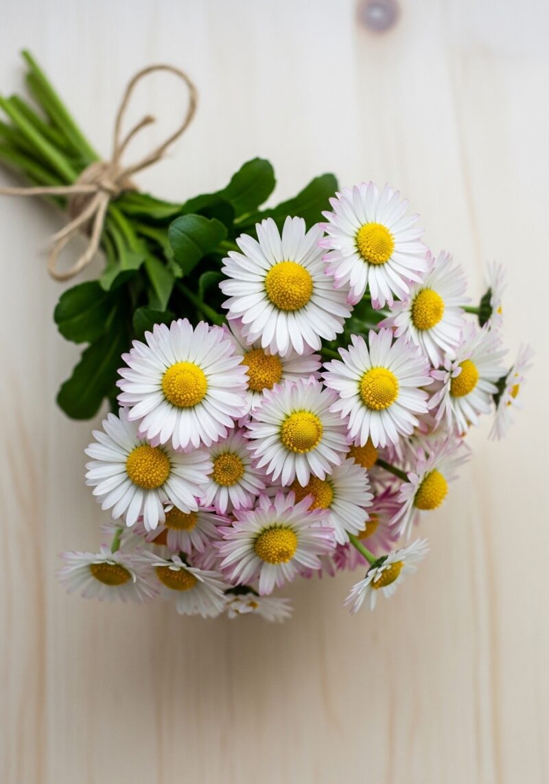 Romantik Papatya Çiçek Tasarımı #003