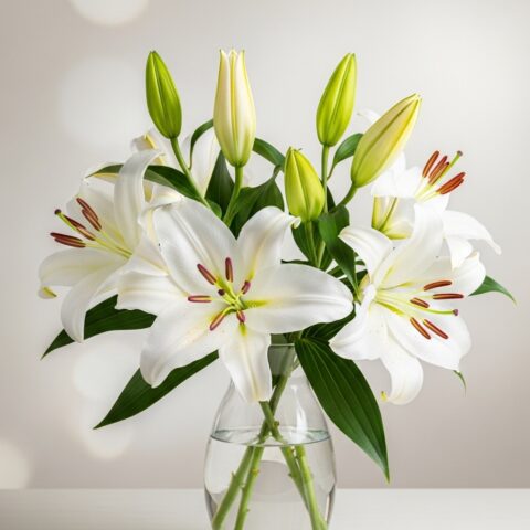 El Yapımı Zambak Buketi #003