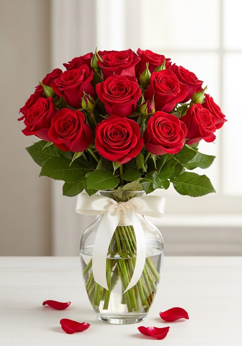 Romantik Kırmızı Gül Aranjman #008