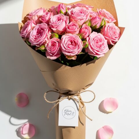 Klasik Pembe Gül Aranjmanı #006