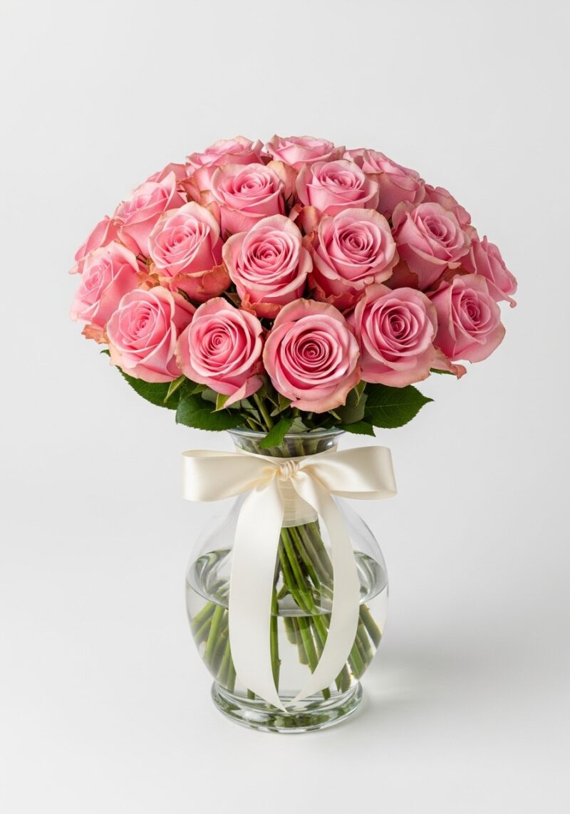 Lüks Pembe Gül Kompozisyonu #007