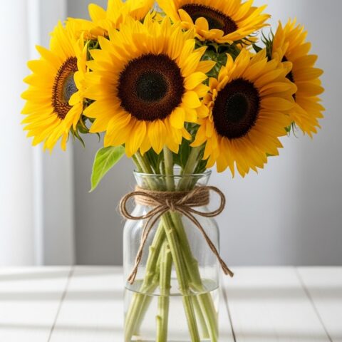 Lüks Ayçiçeği Çiçek Tasarımı #007