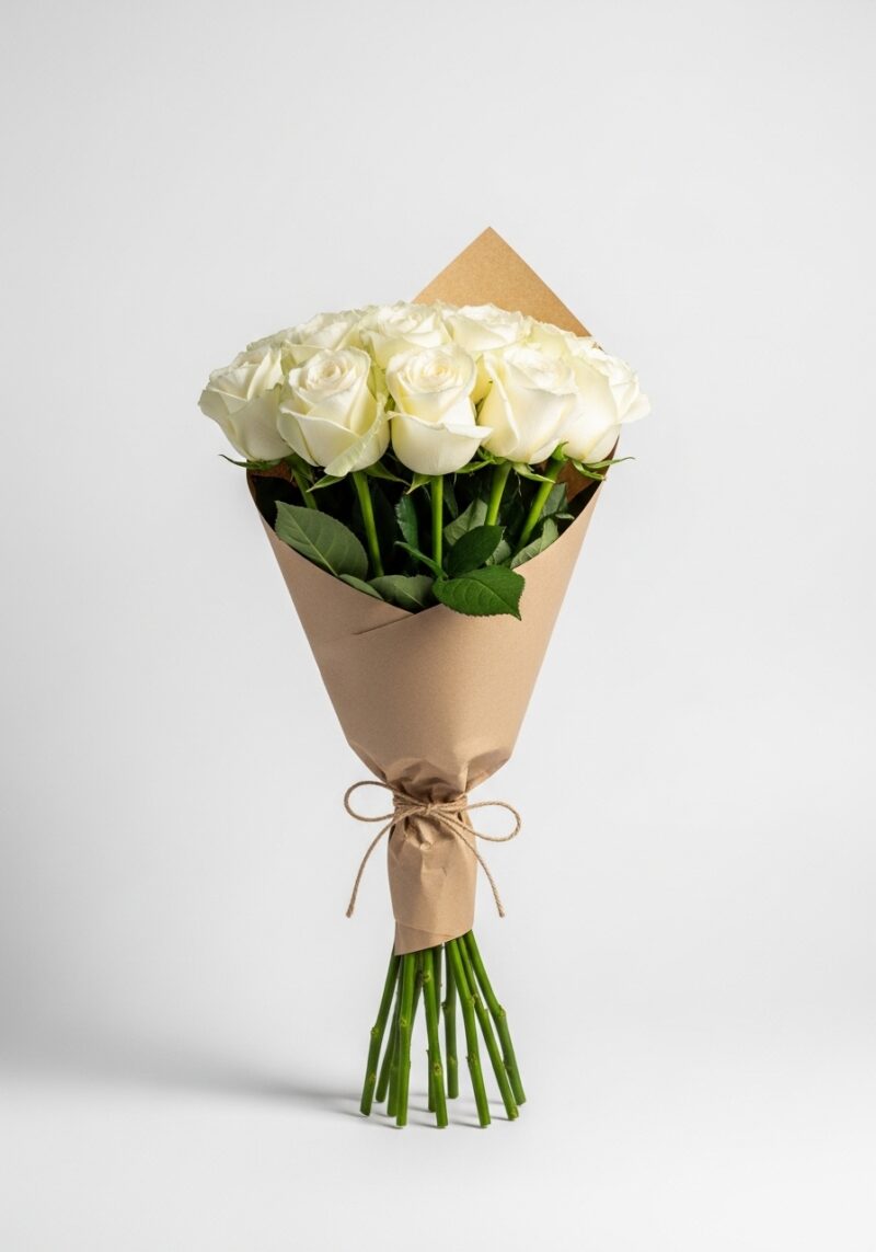 Özel Beyaz Gül Kompozisyonu #007