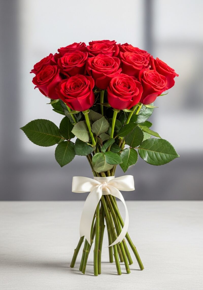 Lüks Kırmızı Gül Aranjmanı #015