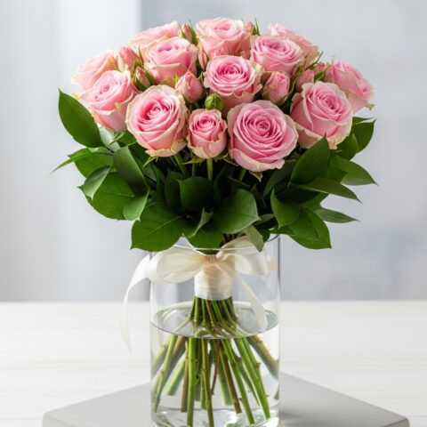 Pembe Gül Aranjman #009