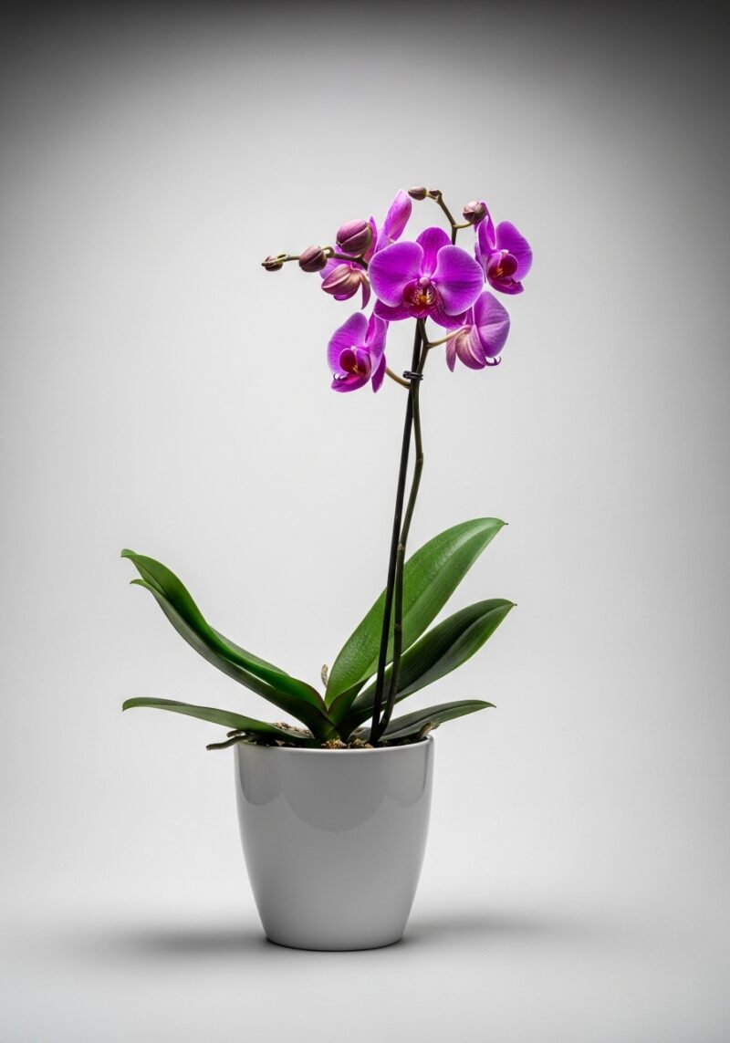 El Yapımı Orkide Kompozisyonu #009