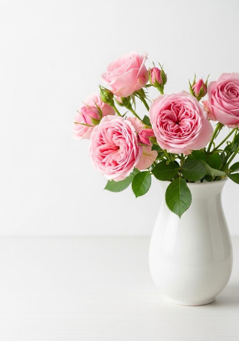 Pembe Gül Çiçek Tasarımı #010