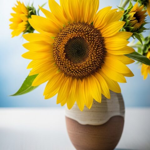 Klasik Ayçiçeği Çiçek Tasarımı #010