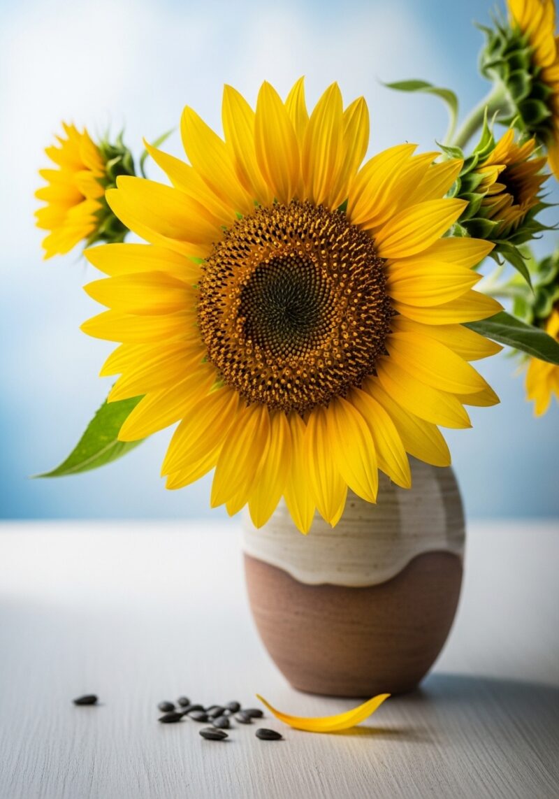 Klasik Ayçiçeği Çiçek Tasarımı #010