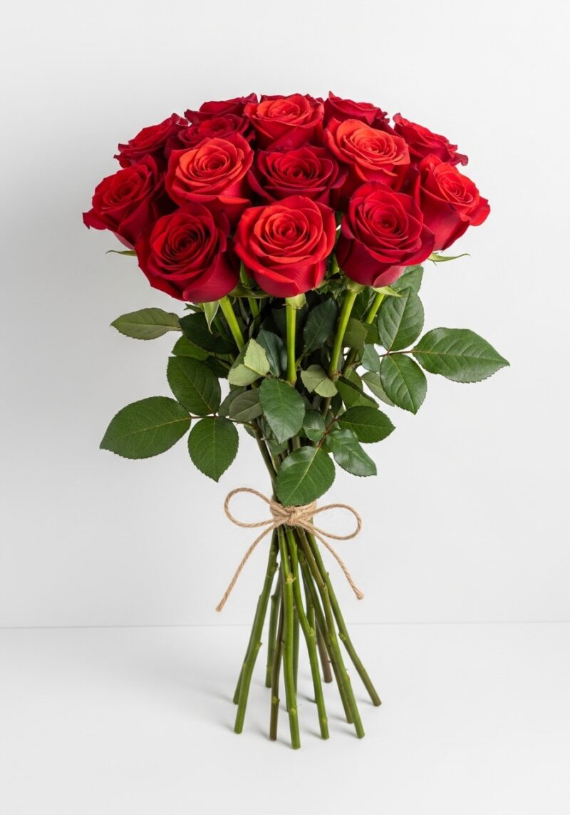 Zarif Kırmızı Gül Aranjmanı #019