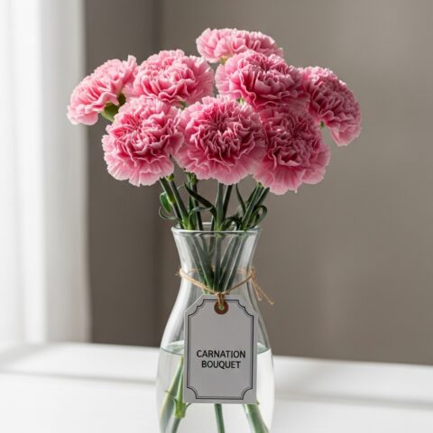 Zarif Karanfil Çiçek Tasarımı #012