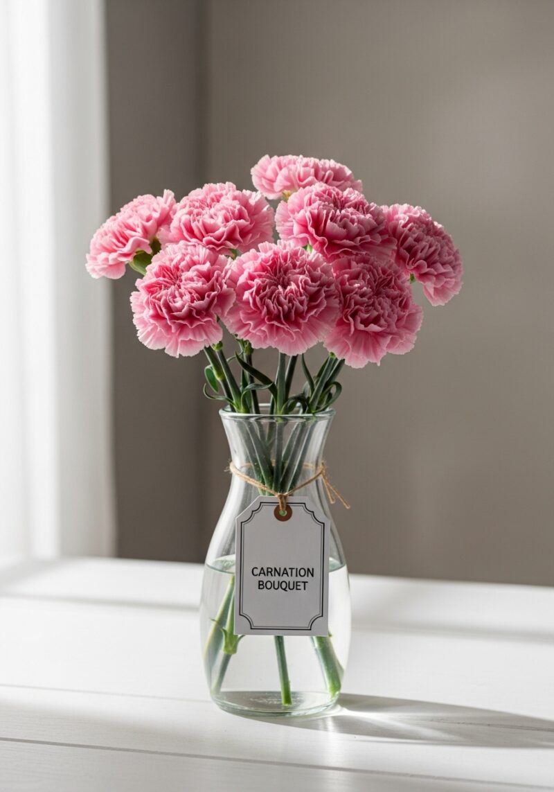 Zarif Karanfil Çiçek Tasarımı #012