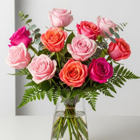 Premium Pembe Gül Kompozisyonu #012