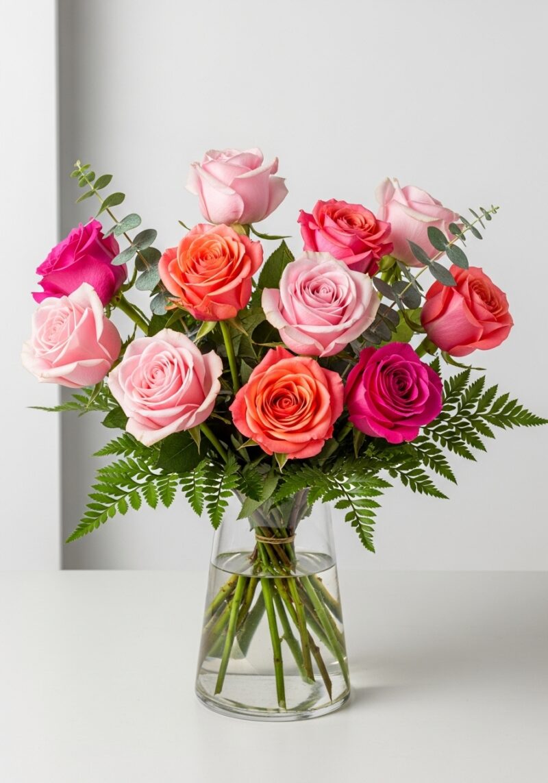 Premium Pembe Gül Kompozisyonu #012