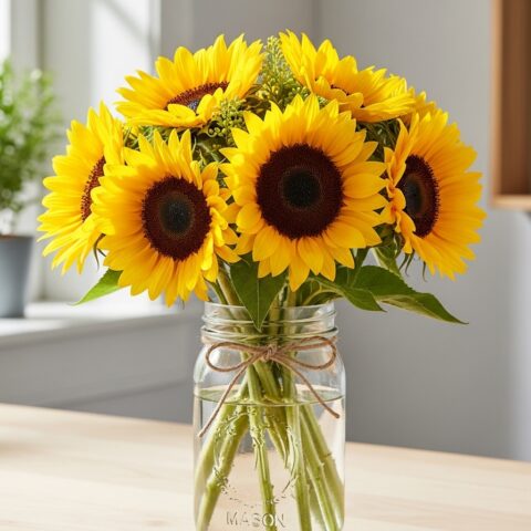 Romantik Ayçiçeği Kompozisyonu #013