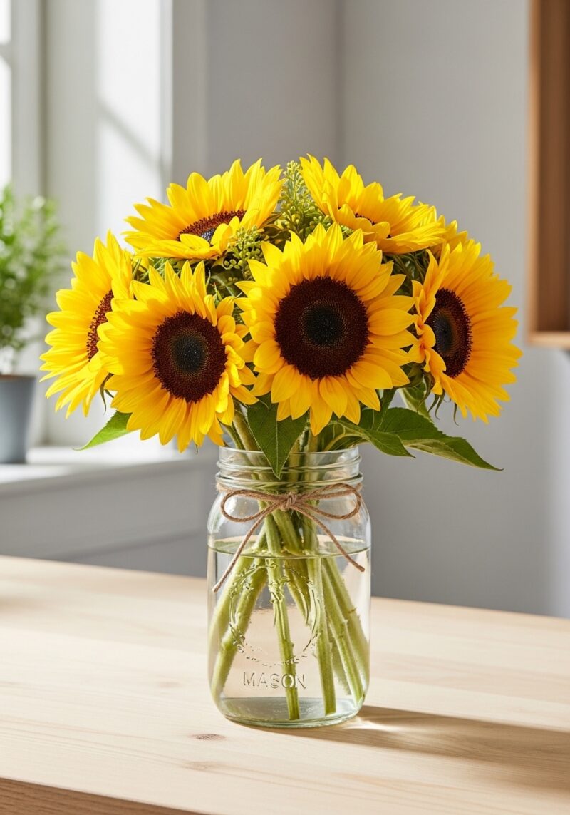 Romantik Ayçiçeği Kompozisyonu #013