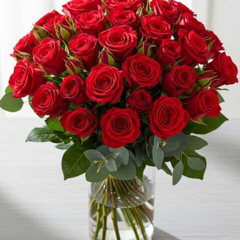 El Yapımı Kırmızı Gül Buketi #025