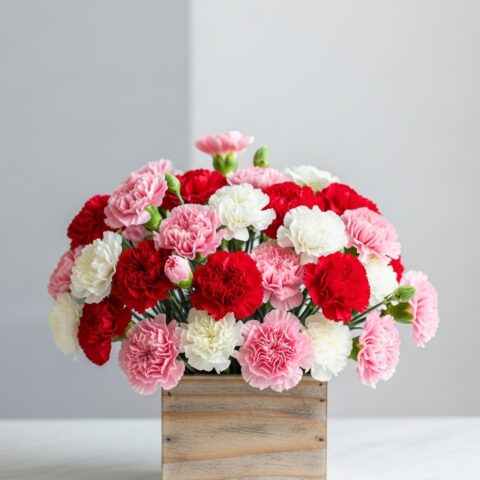 Zarif Karanfil Çiçek Tasarımı #014