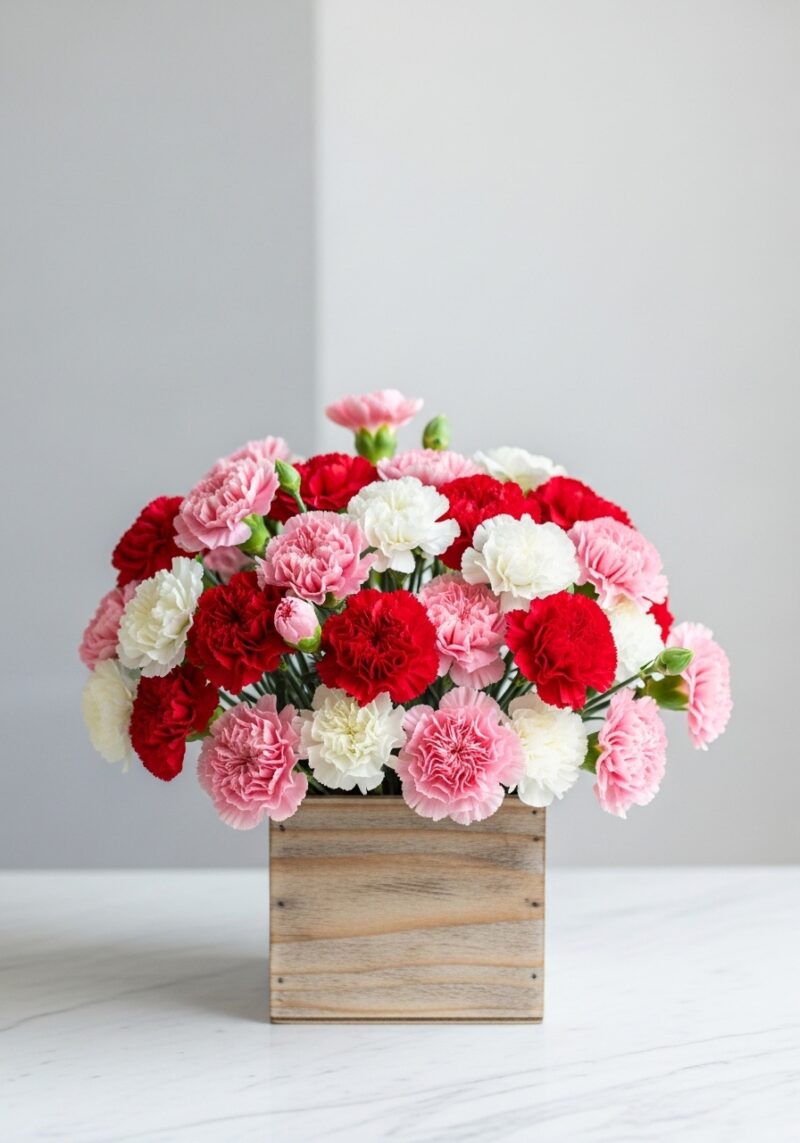 Zarif Karanfil Çiçek Tasarımı #014