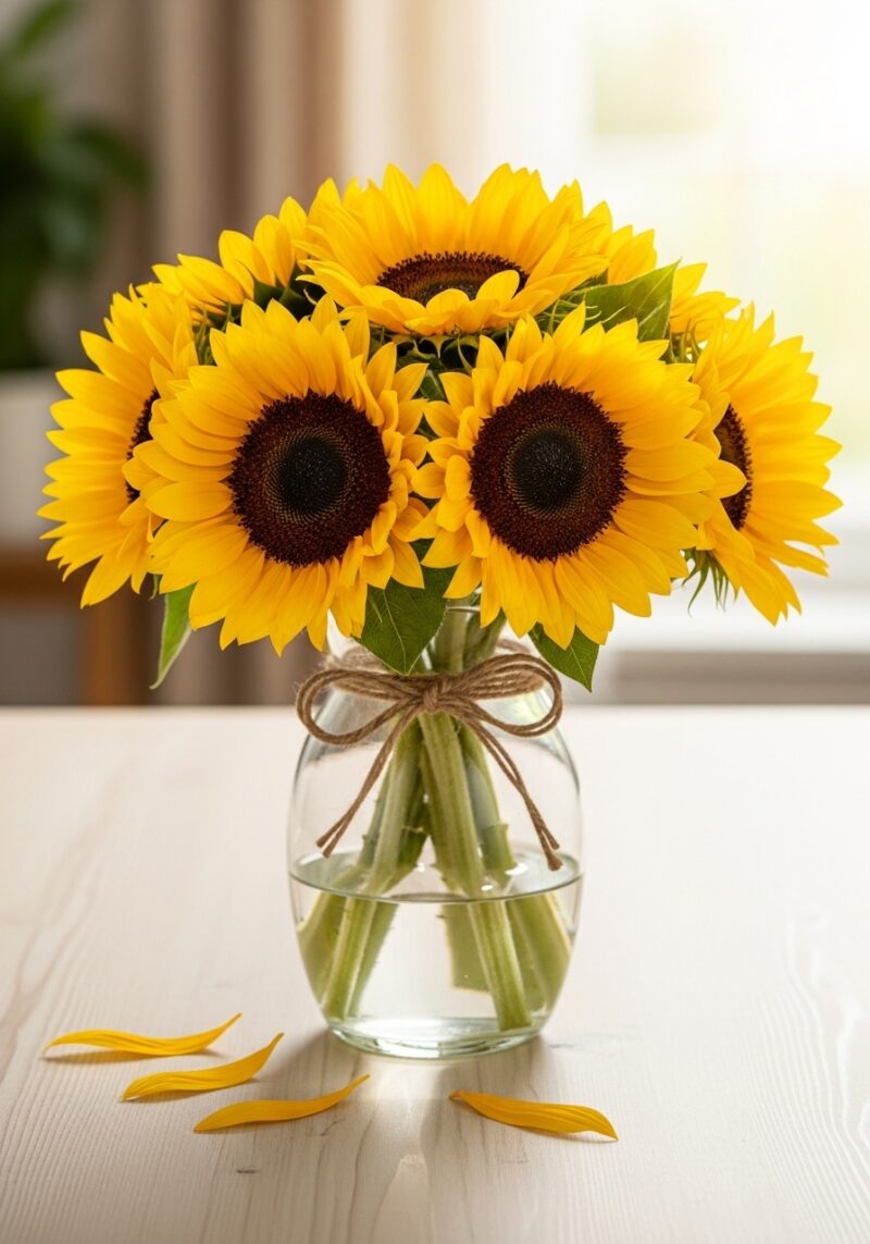 Lüks Ayçiçeği Aranjmanı #014