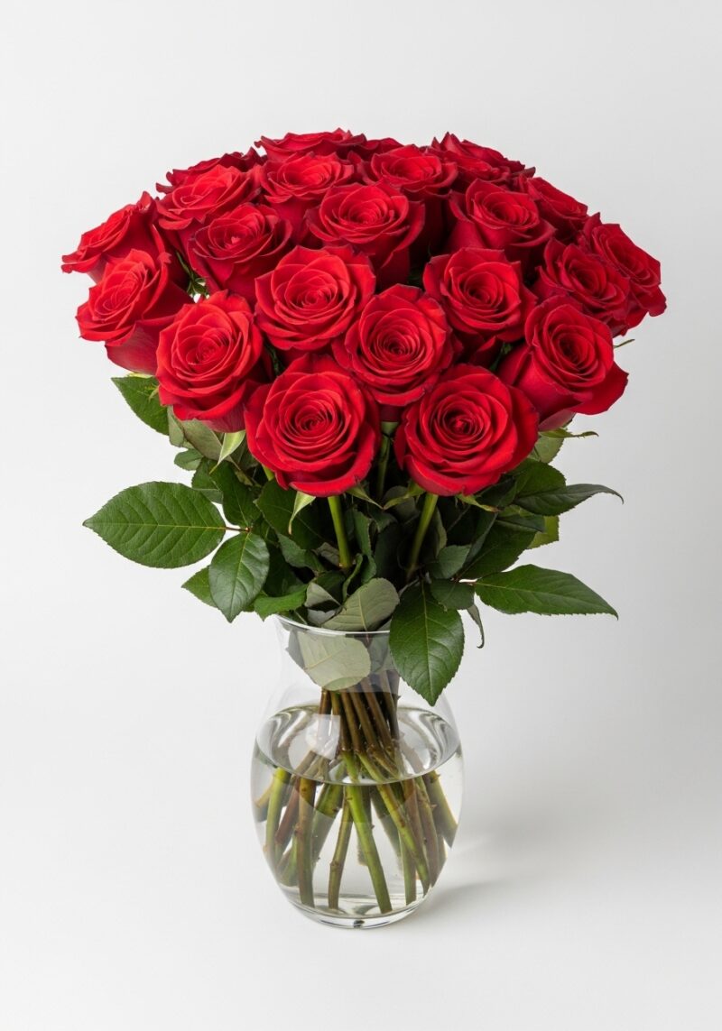 Lüks Kırmızı Gül Çiçek Tasarımı #026