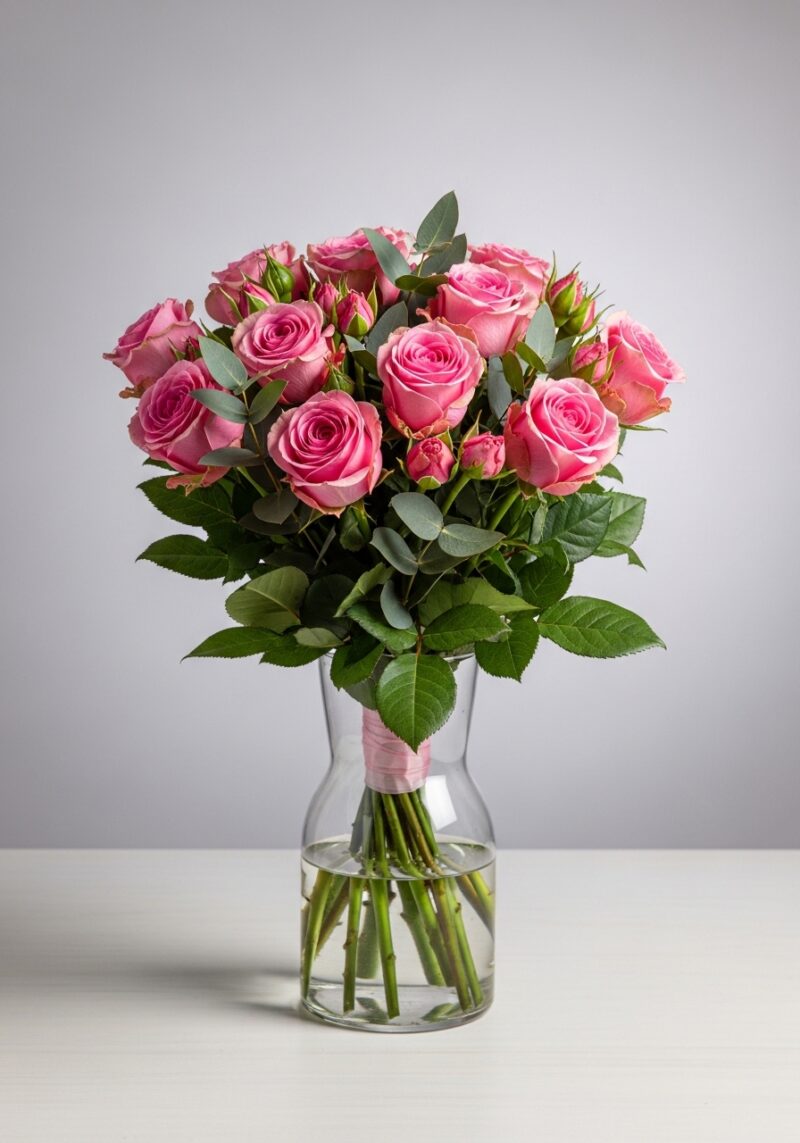 Pembe Gül Aranjmanı #015