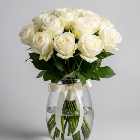 Lüks Beyaz Gül Aranjman #015