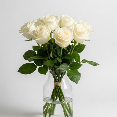 Özel Beyaz Gül Aranjmanı #016