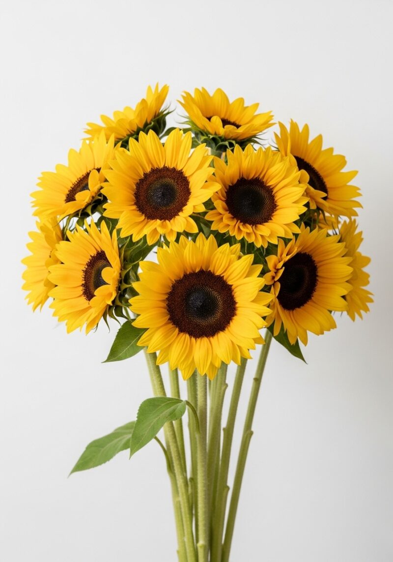 Premium Ayçiçeği Çiçek Tasarımı #017