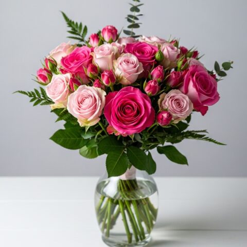 Özel Pembe Gül Buketi #018