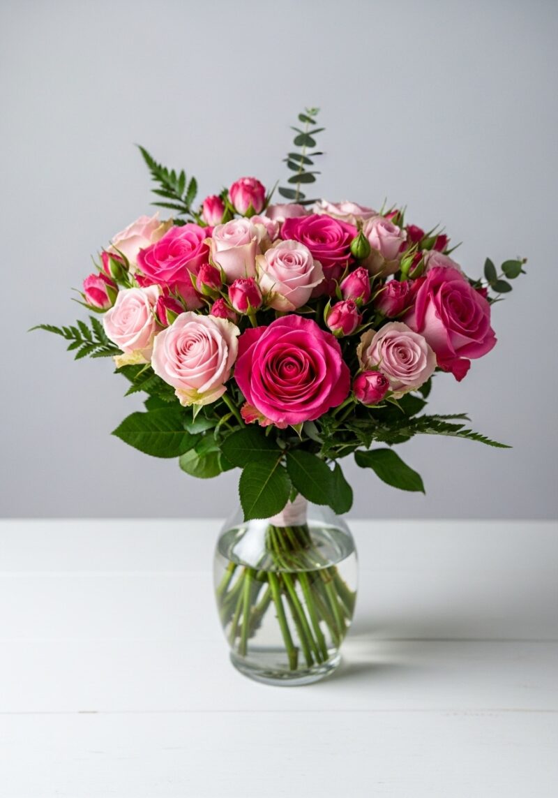 Özel Pembe Gül Buketi #018