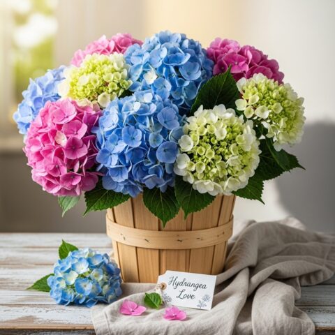 Zarif Ortanca Buketi #018