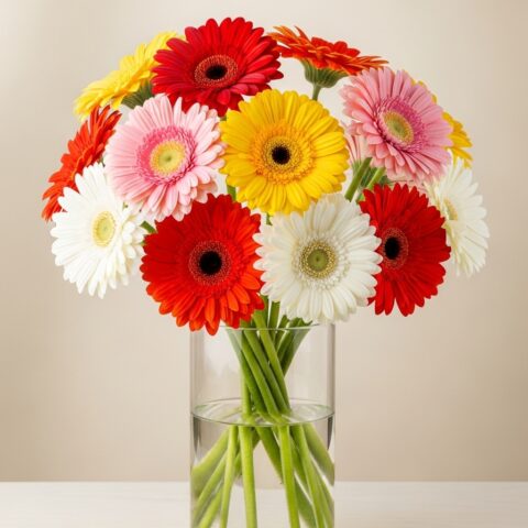 Romantik Gerbera Çiçek Tasarımı #019