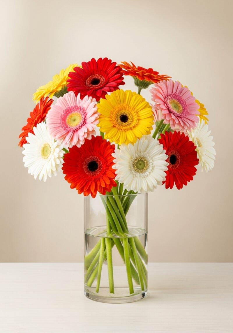 Romantik Gerbera Çiçek Tasarımı #019