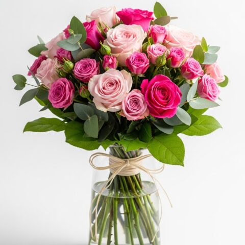 Romantik Pembe Gül Buketi #019