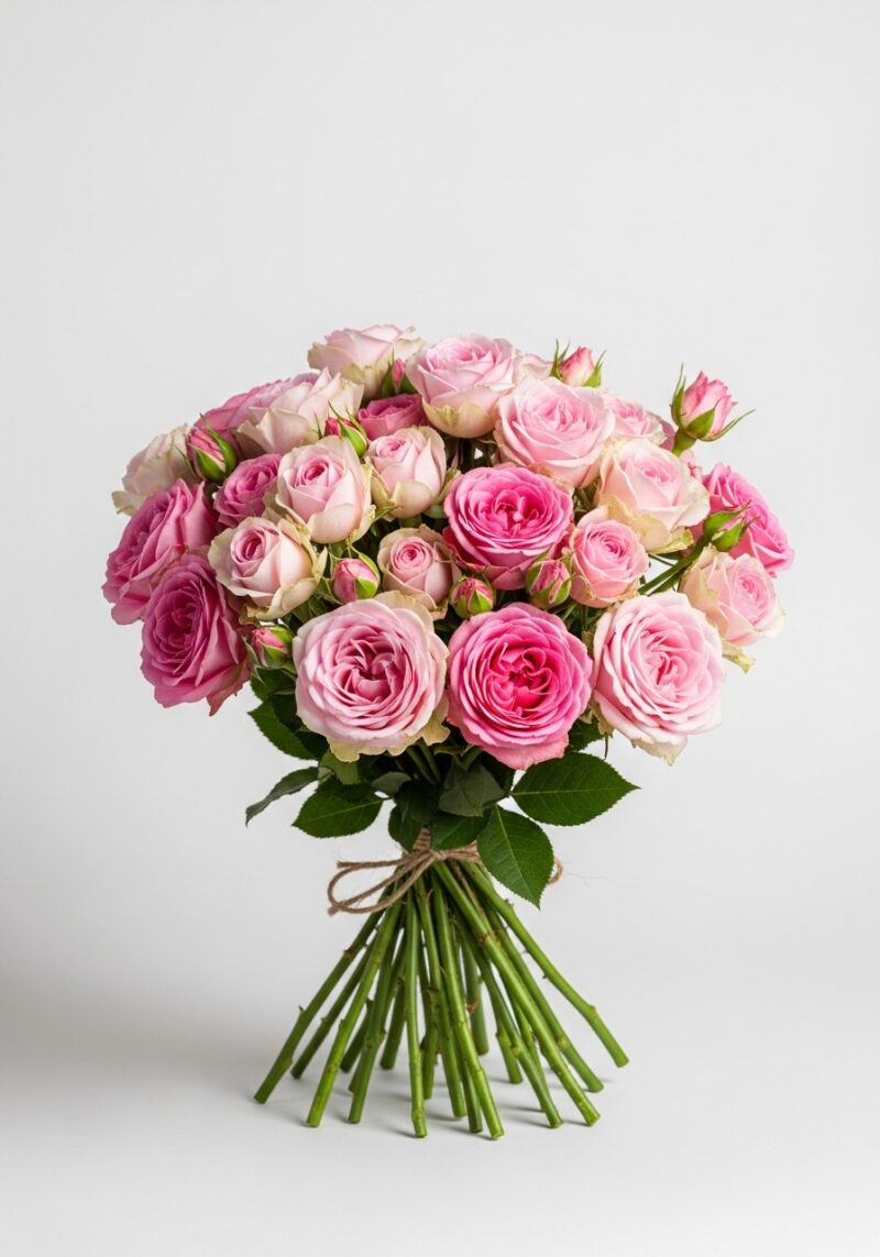 Klasik Pembe Gül Aranjman #020