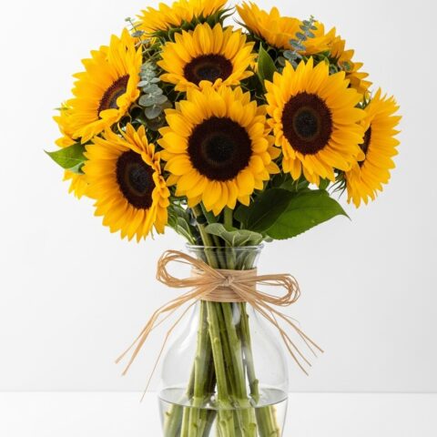 Zarif Ayçiçeği Çiçek Tasarımı #021