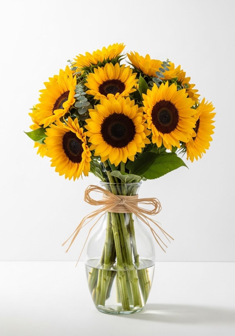 Zarif Ayçiçeği Çiçek Tasarımı #021