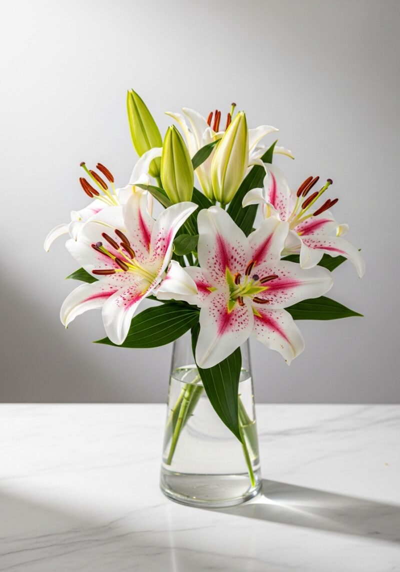 Romantik Zambak Kompozisyonu #021