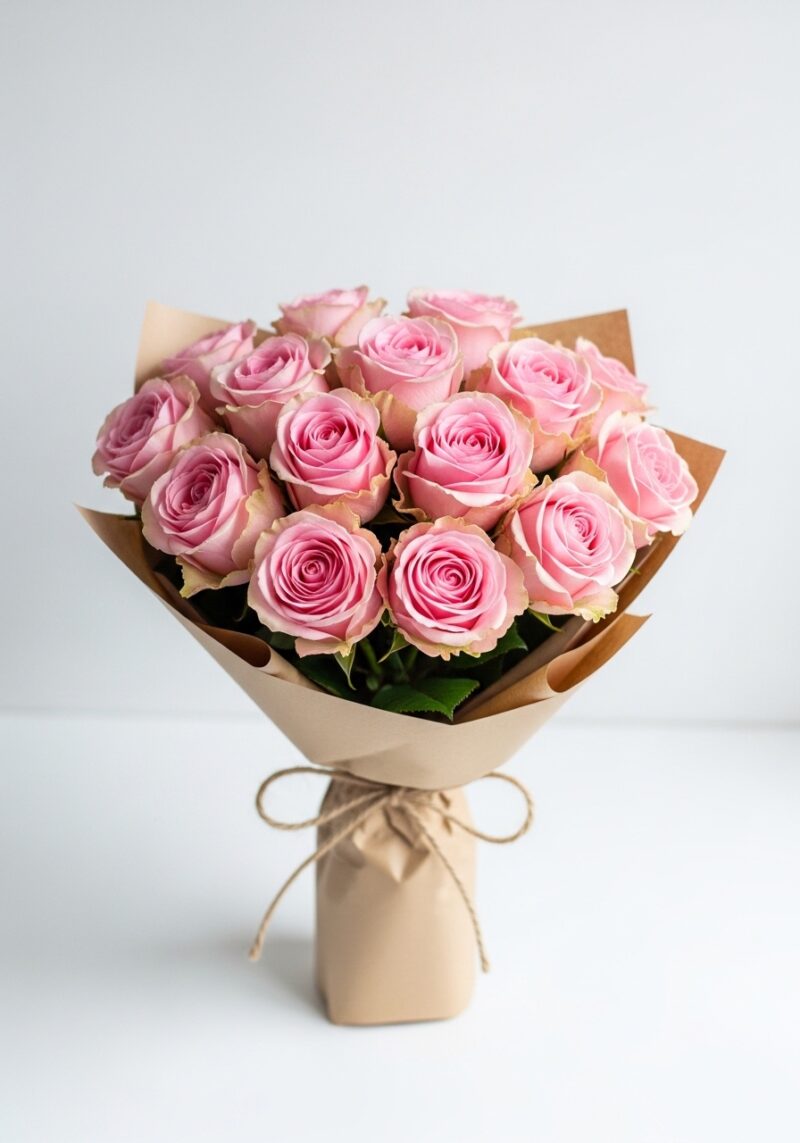 Klasik Pembe Gül Buketi #023