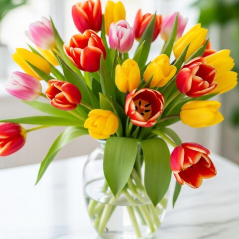 Romantik Lale Kompozisyonu #024