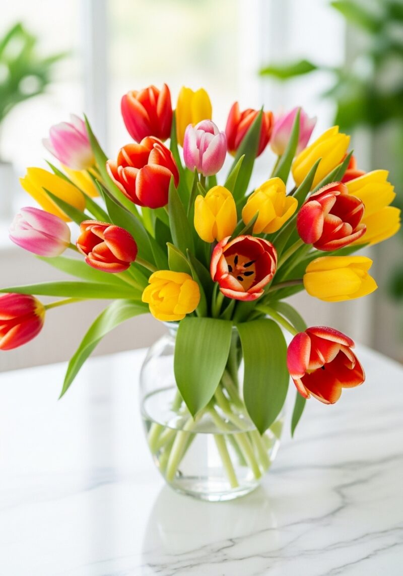 Romantik Lale Kompozisyonu #024